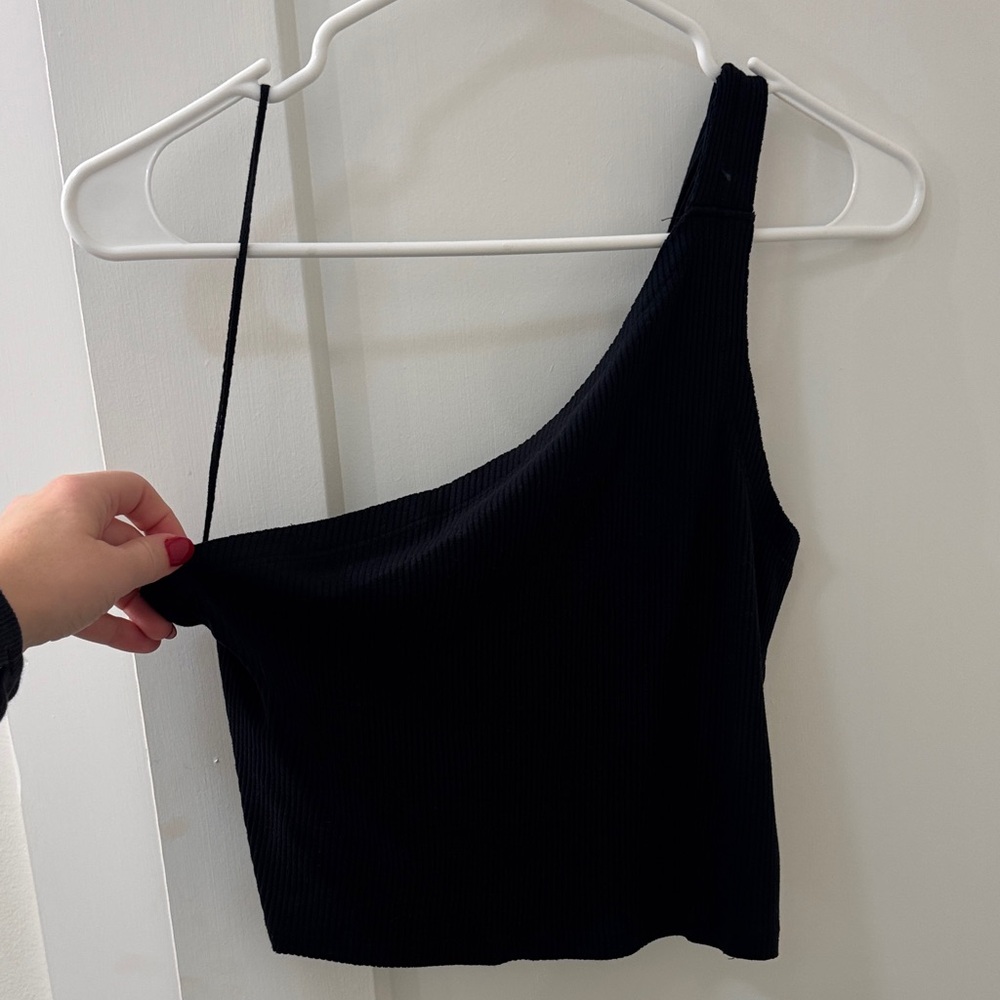 Urban Outfitters Black Ribbed Top